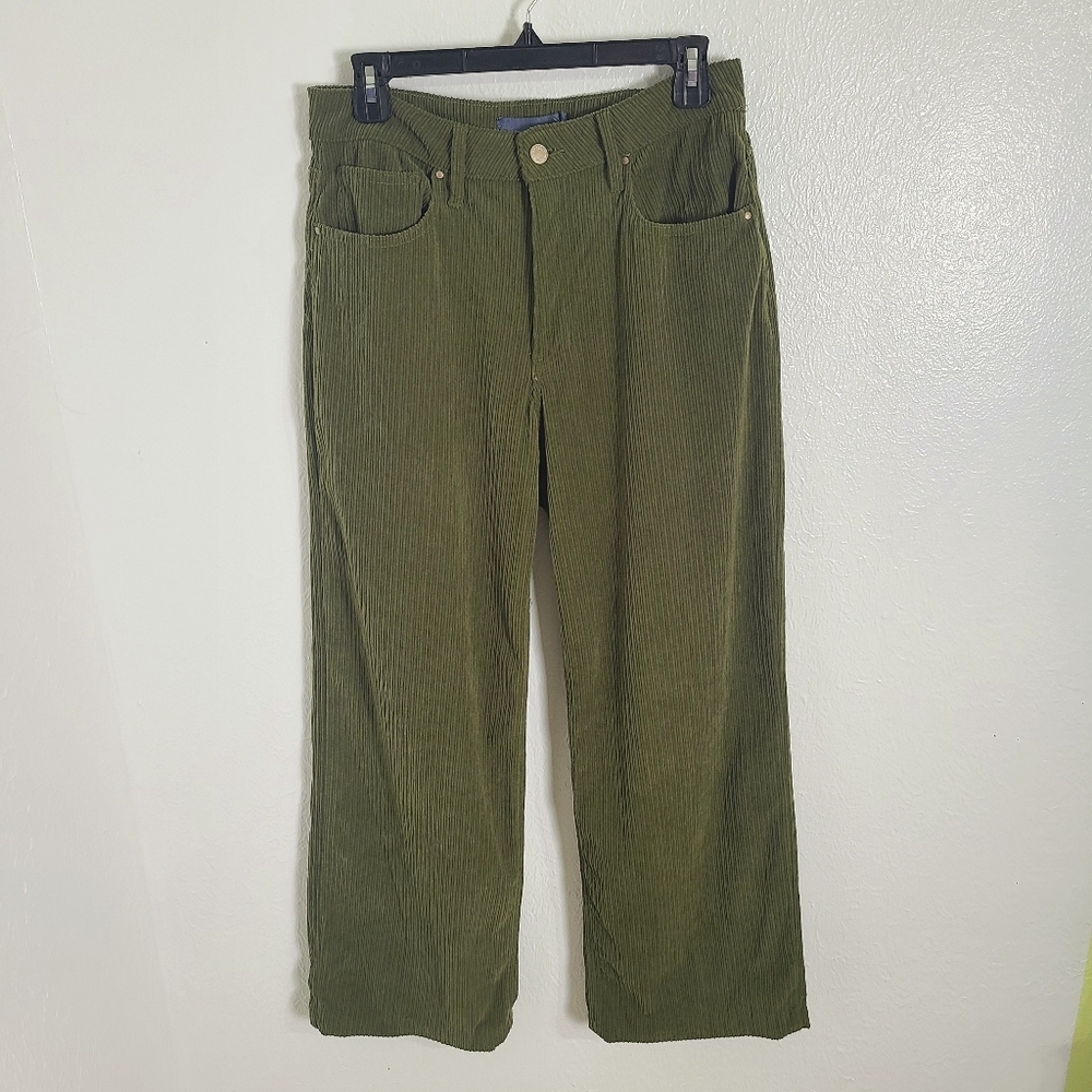Indigo Rising Olive Green Wide-leg Corduroy Pants, Size 11/30 or 10